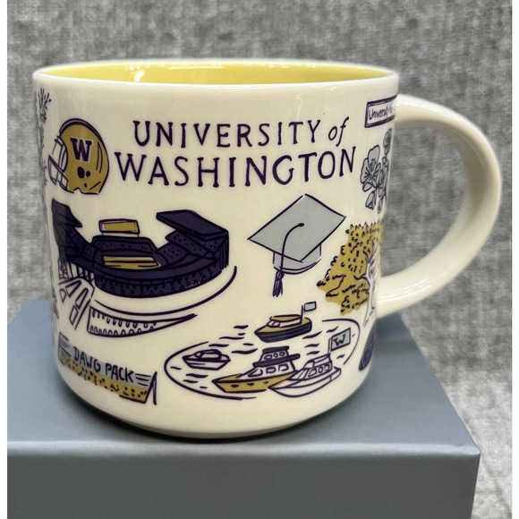 UNIVERSITY OF WASHINGTON Starbucks Been There UW Campus Mug Cup Grad Gift - Picture 1 of 9